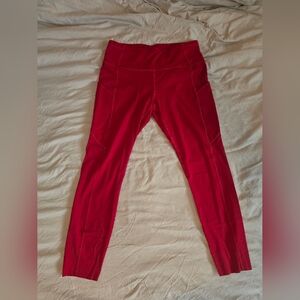 Lululemon Athletica Red Leggings Vibrant Stretchy Design